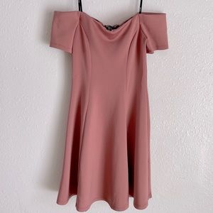 Forever 21 Off the Shoulder Pink Dress